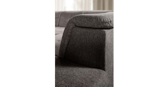 WOHNLANDSCHAFT Schwarz Chenille  - Schwarz/Grau, KONVENTIONELL, Kunststoff/Textil (240/340/188cm) - Carryhome