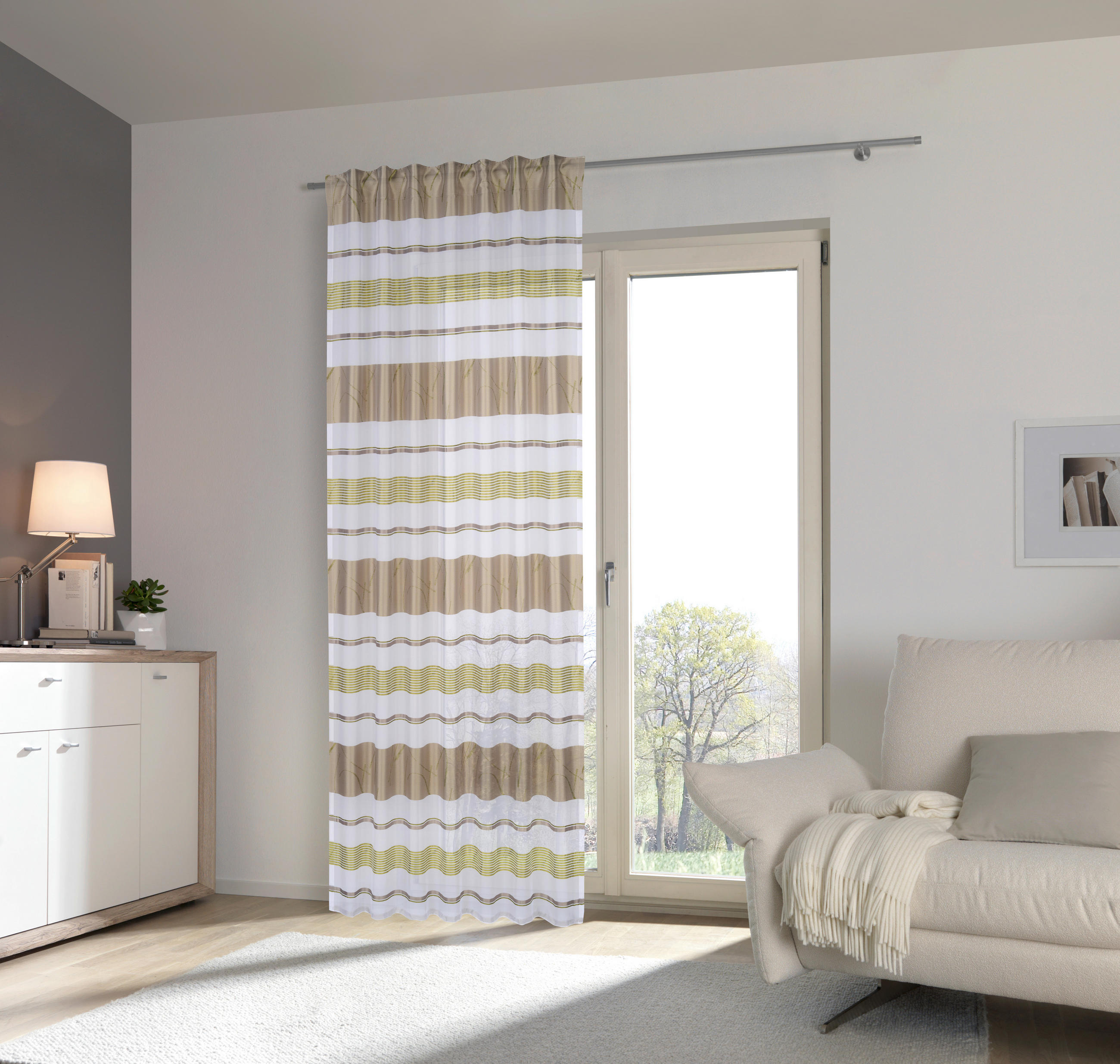 GOTOVA ZAVESA zelena - zelena, Konvencionalno, tekstil (140/245cm) - Esposa