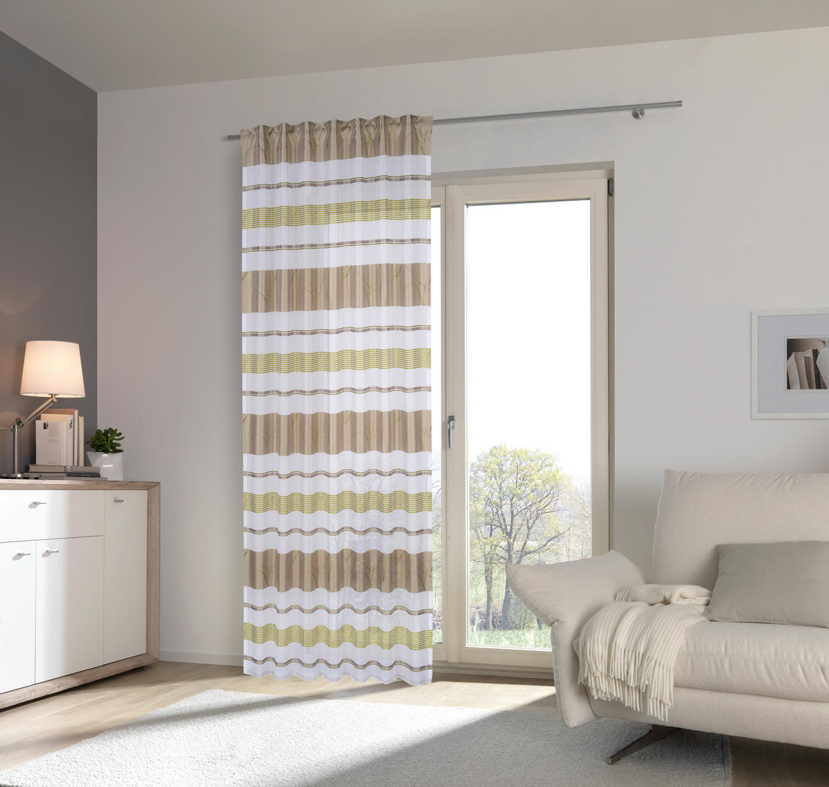 HOTOVÝ ZÁVĚS, poloprůhledné, 140/245 cm - zelená, Konvenční, textil (140/245cm) - Esposa