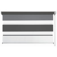 DOPPELROLLO  halbtransparent  80/210 cm    - Anthrazit/Weiß, Design, Textil (80/210cm)