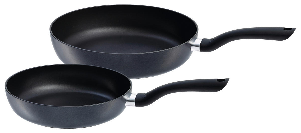 PFANNENSET 2-teilig 24+28 cm  - Schwarz, Basics, Metall (24+28cm) - Fissler
