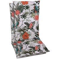 SESSELAUFLAGENSET in Grün, Hellgrau Floral  - Hellgrau/Grün, Basics, Textil (48/5/118cm)