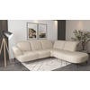ECKSOFA Flachgewebe Creme  - Creme/Schwarz, Modern, Textil/Metall (302/270cm) - Sit & More