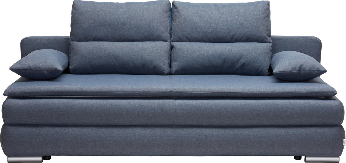 KANAPÉÁGY kék, szürke  - ezüst/kék, Konventionell, műanyag/textil (207/94/90cm) - Venda