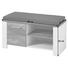GARDEROBENBANK 90/50/39 cm - Chromfarben/Braun, Trend, Holzwerkstoff/Kunststoff (90/50/39cm) - Xora GARDEROBENBANK 90/50/39 cm - Chromfarben/Braun, Trend, Holzwerkstoff/Kunststoff (90/50/39cm) - Xora