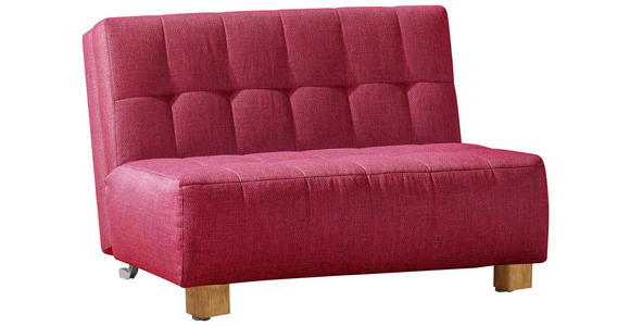 SCHLAFSOFA Juice in Rot  - Rot/Naturfarben, Design, Holz/Textil (125/92/102cm) - Novel