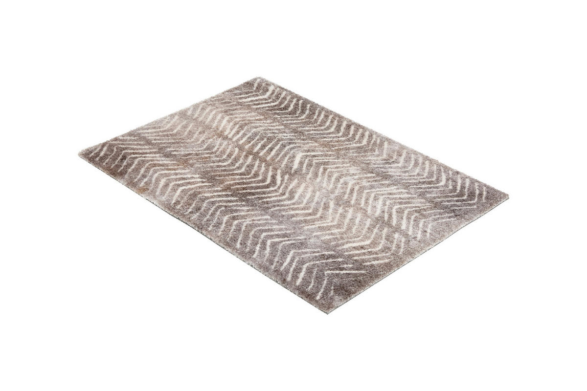 FUSSMATTE - Taupe/Creme, Design, Textil (67/100cm) - Schöner Wohnen