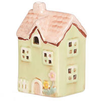 DEKORAČNÍ DŮM - zelená, Basics, keramika (6/5/10cm)