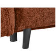 SCHLAFSOFA Chenille Terracotta  - Terracotta/Schwarz, KONVENTIONELL, Holz/Textil (238/99/108cm) - Carryhome