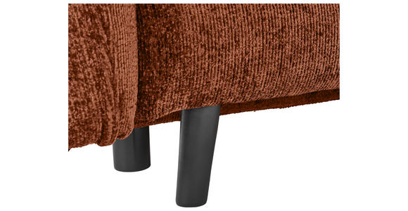 SCHLAFSOFA Chenille Terracotta  - Terracotta/Schwarz, KONVENTIONELL, Holz/Textil (238/99/108cm) - Carryhome