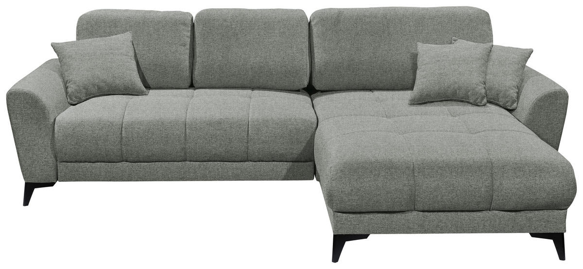 ECKSOFA in Webstoff Olivgrün  - Schwarz/Olivgrün, Konventionell, Kunststoff/Textil (281/189cm) - Carryhome