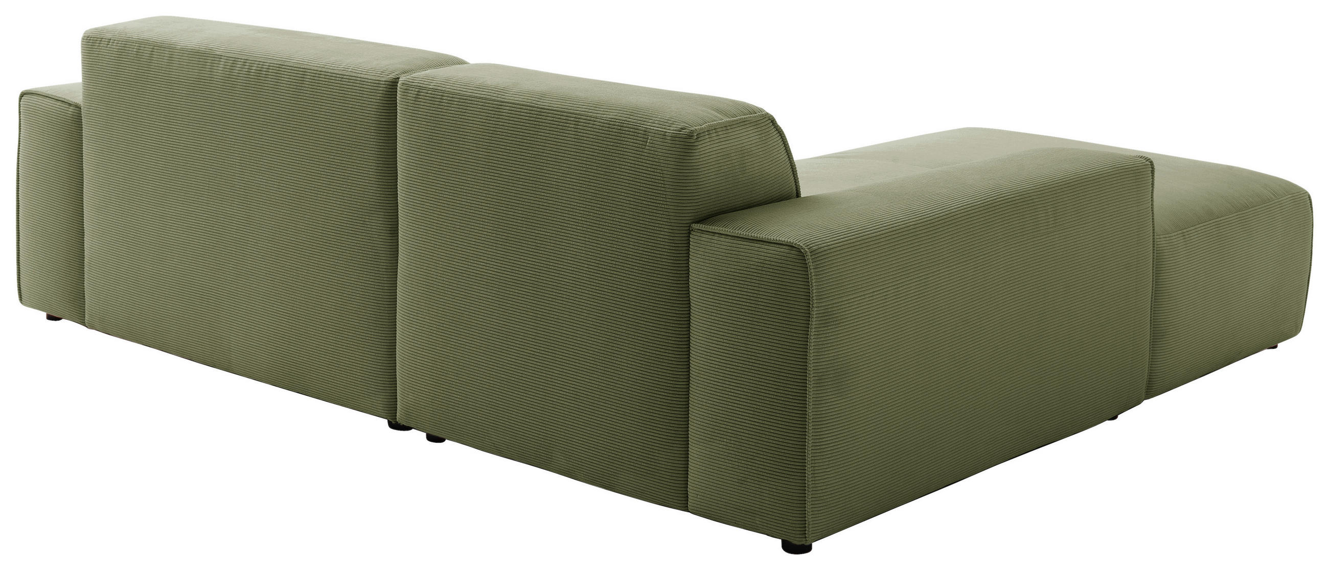 ECKSOFA in Cord Hellgrün  189/230 cm  - Schwarz/Hellgrün, Design, Kunststoff/Textil (189/230cm) - Pure Home Lifestyle