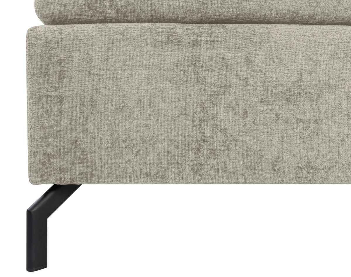 BOXSPRINGBETT 140/200 cm  in Hellgrau  - Hellgrau/Schwarz, Design, Textil/Metall (140/200cm) - Esposa