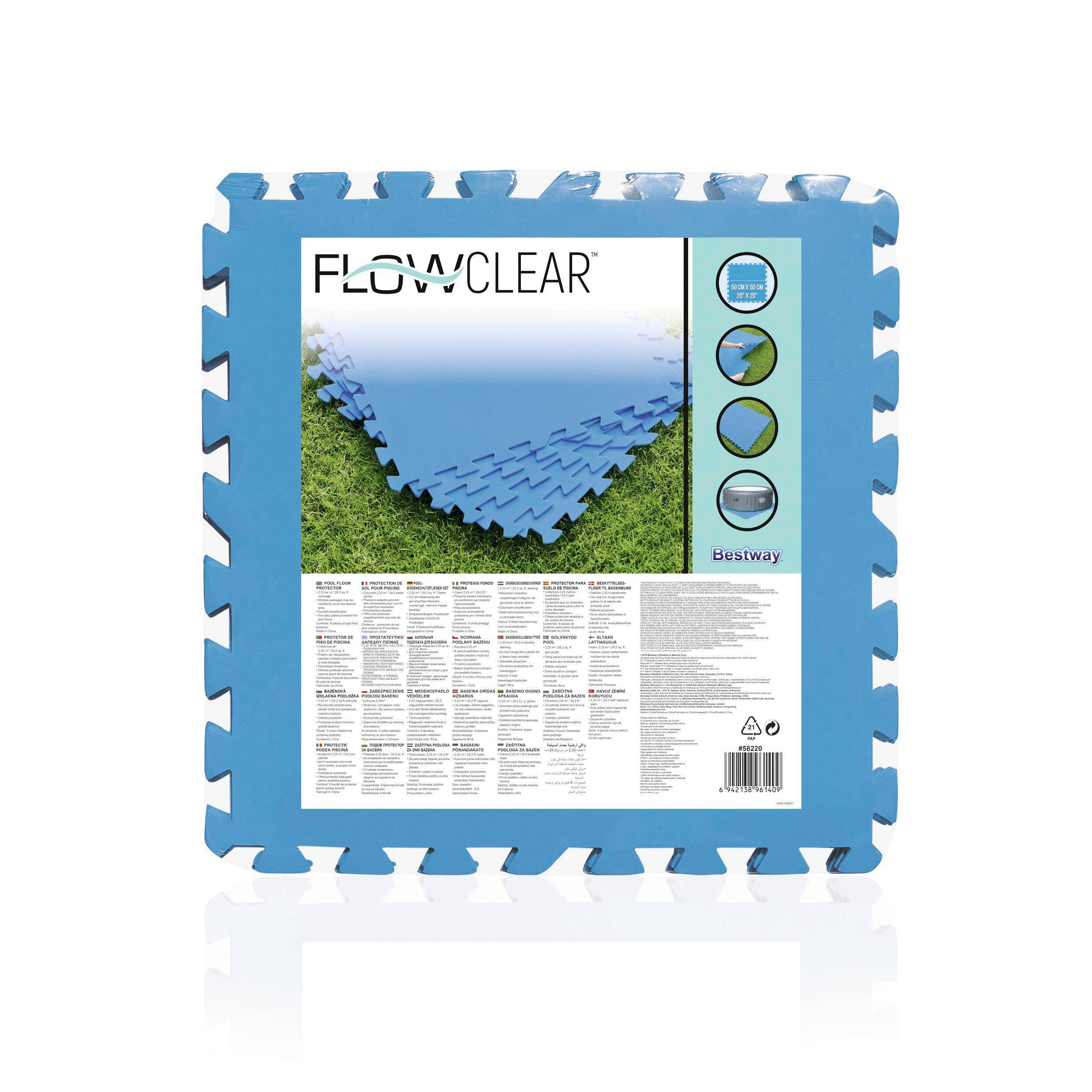 BODENPLANE 58220  - Blau, Basics, Kunststoff - Bestway