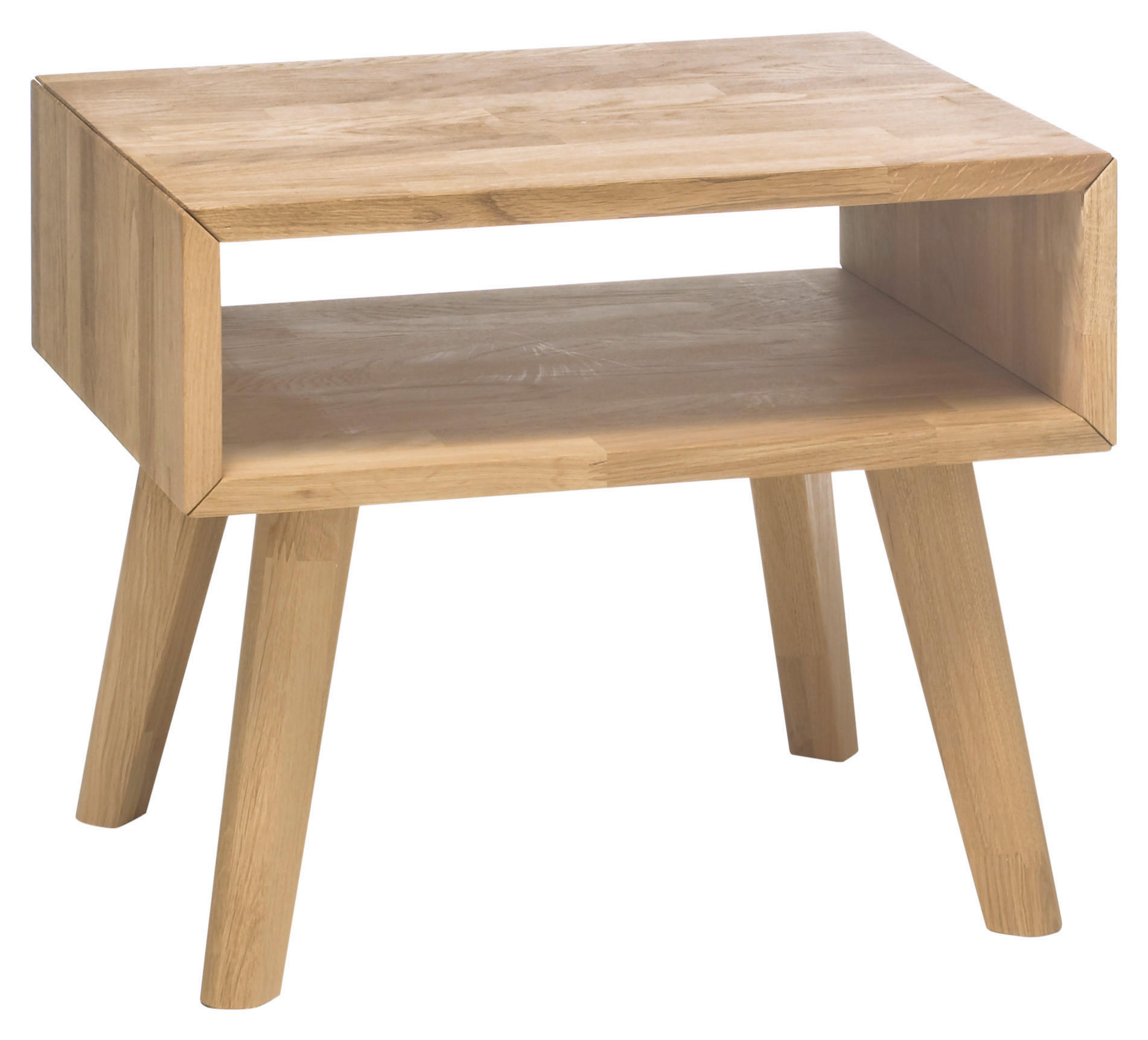 NACHTSCHRANK 50/42/41 cm Eiche massiv  - Eiche Bianco, Design, Holz (50/42/41cm) - Hasena