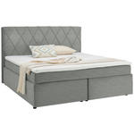 BOXSPRINGBETT 160/200 cm  in Silberfarben  - Silberfarben/Schwarz, Design, Holzwerkstoff/Kunststoff (160/200cm) - Xora