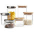 VORRATSGLAS 0,35 L - Klar/Naturfarben, Basics, Glas/Holz (10/7cm) - HOMEWARE