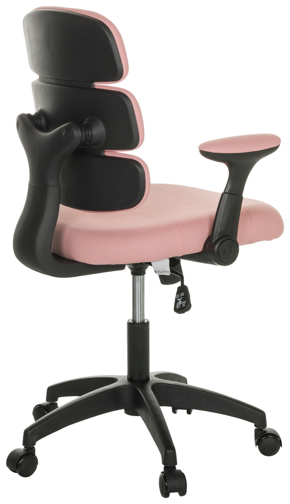 OTOČNÁ ŽIDLE PRO MLÁDEŽ, růžová - růžová/černá, Basics, textil/plast (62/86-97/62cm) - MID.YOU