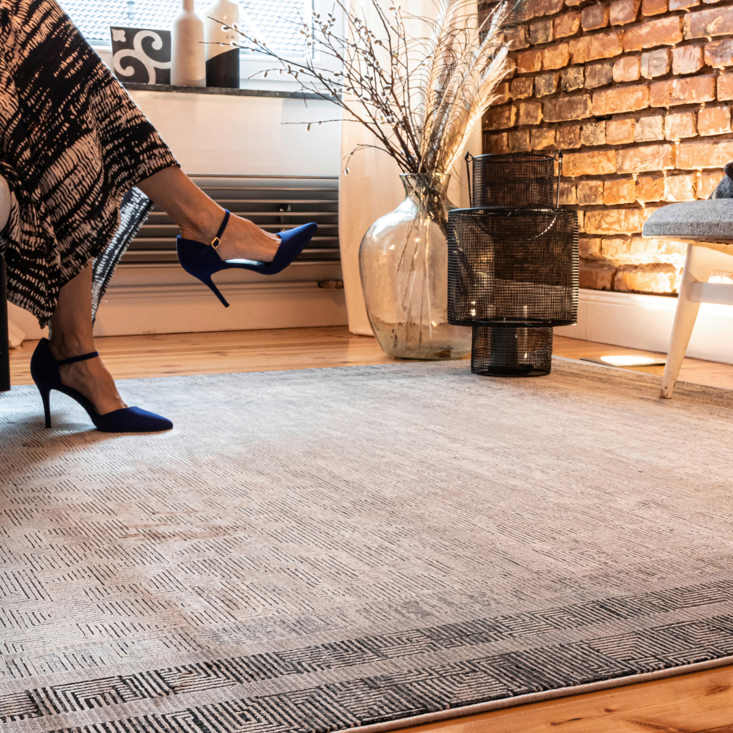 WEBTEPPICH 160/230 cm My Eden of Obsession Grau, Beige  - Beige/Grau, Design, Textil (160/230cm) - Obsession