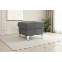 HOCKER ARNGAST E Echtleder Mokka  - Chromfarben/Mokka, Basics, Leder/Metall (58/48/58cm) - Sit & More