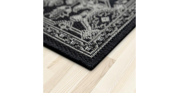 OUTDOORTEPPICH 80/150 cm Plutus Grau, Schwarz  - Schwarz/Grau, Design, Kunststoff (80/150cm) - Novel