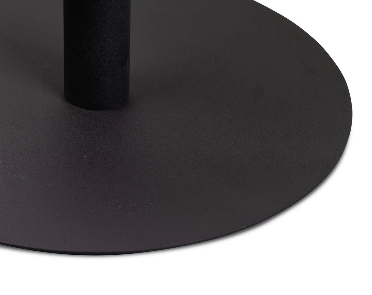 COUCHTISCH 60/60/37 cm rund Schwarz  - Schwarz, Design, Holzwerkstoff/Metall (60/60/37cm) - Xora