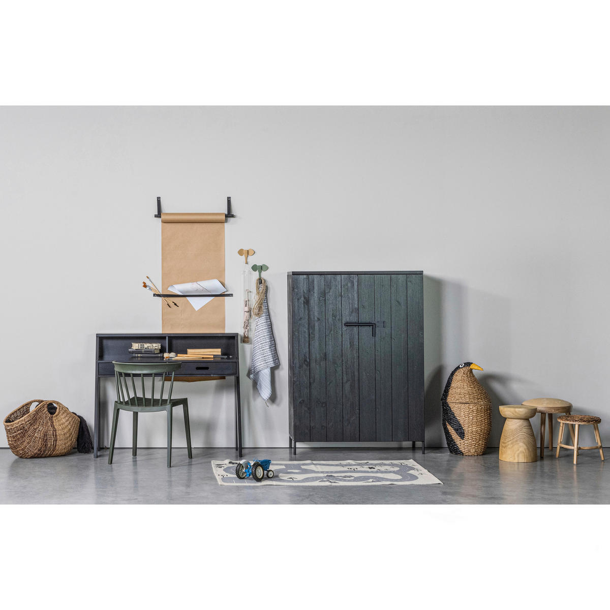 HIGHBOARD Bruut 100/140,5/41,5 cm  - Schwarz, Design, Holz/Metall (100/140,5/41,5cm) - Livetastic