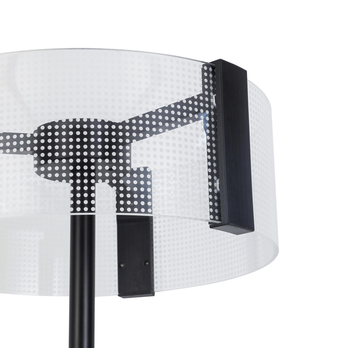 LED-STEHLEUCHTE 40/159 cm   - Transparent/Schwarz, Design, Kunststoff/Metall (40/159cm) - Novel