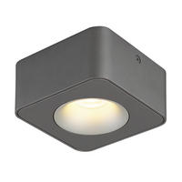 LED ZÁŘIČ, 11.7/11.7/5.5 cm - čiré/tmavě šedá, Konvenční, kov/plast (11.7/11.7/5.5cm) - Globo