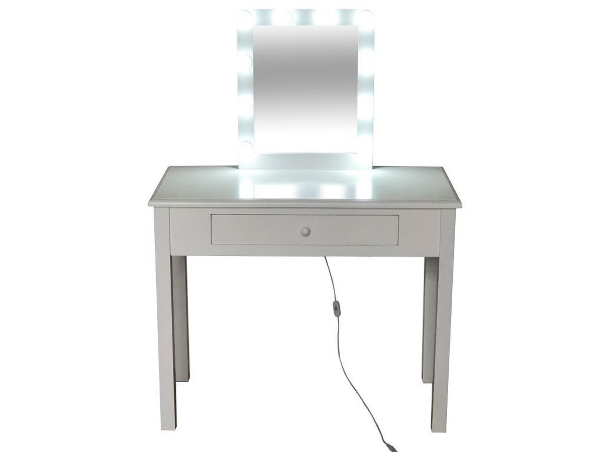 STOL ZA ŠMINKANJE bijela  - bijela, Lifestyle, staklo/drvni materijal (80/110/40cm) - Ambia Home