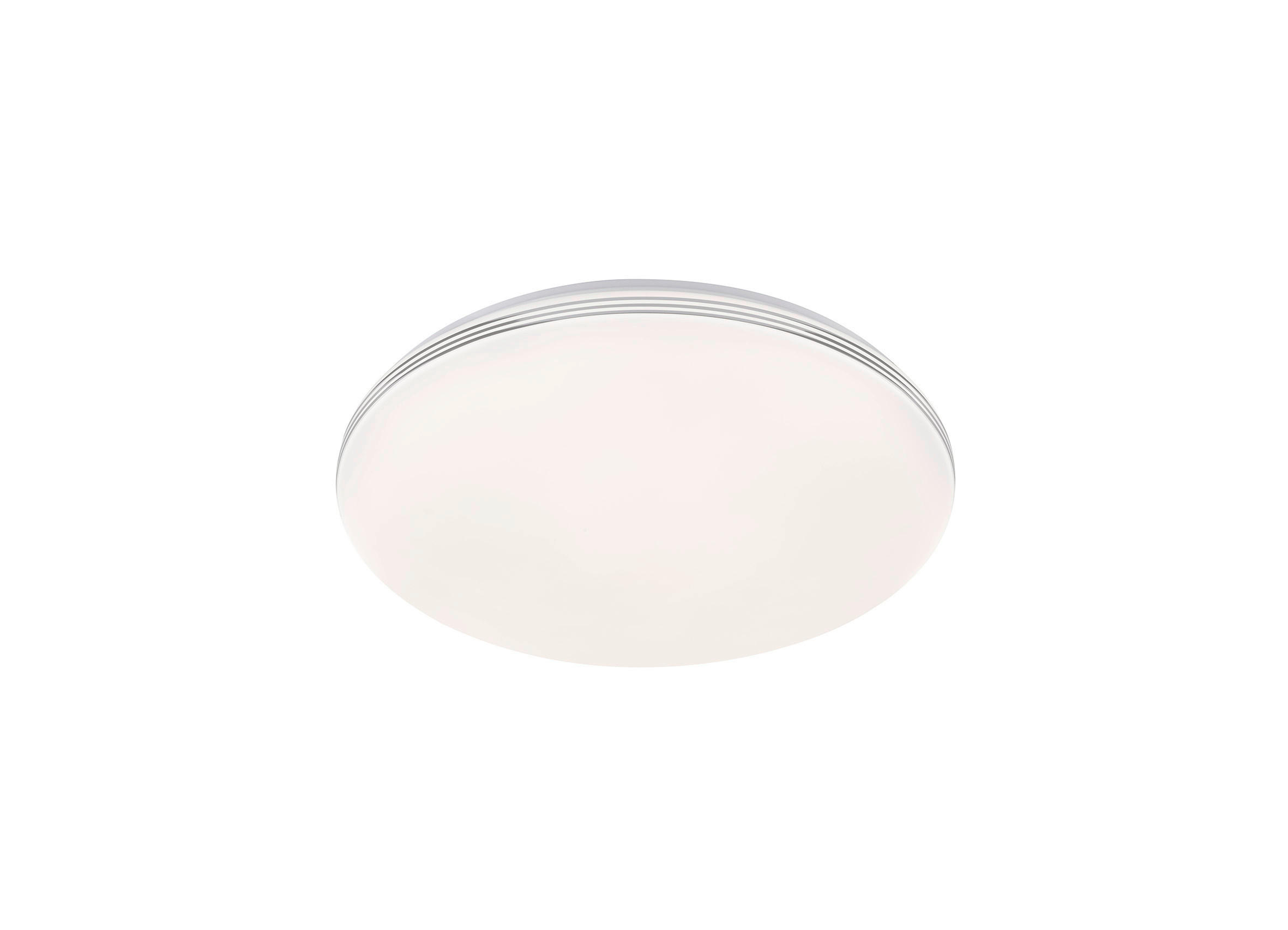 LED-DECKENLEUCHTE Faro 43 cm  - Chromfarben/Weiß, KONVENTIONELL, Glas (43cm) - Fischer & Honsel