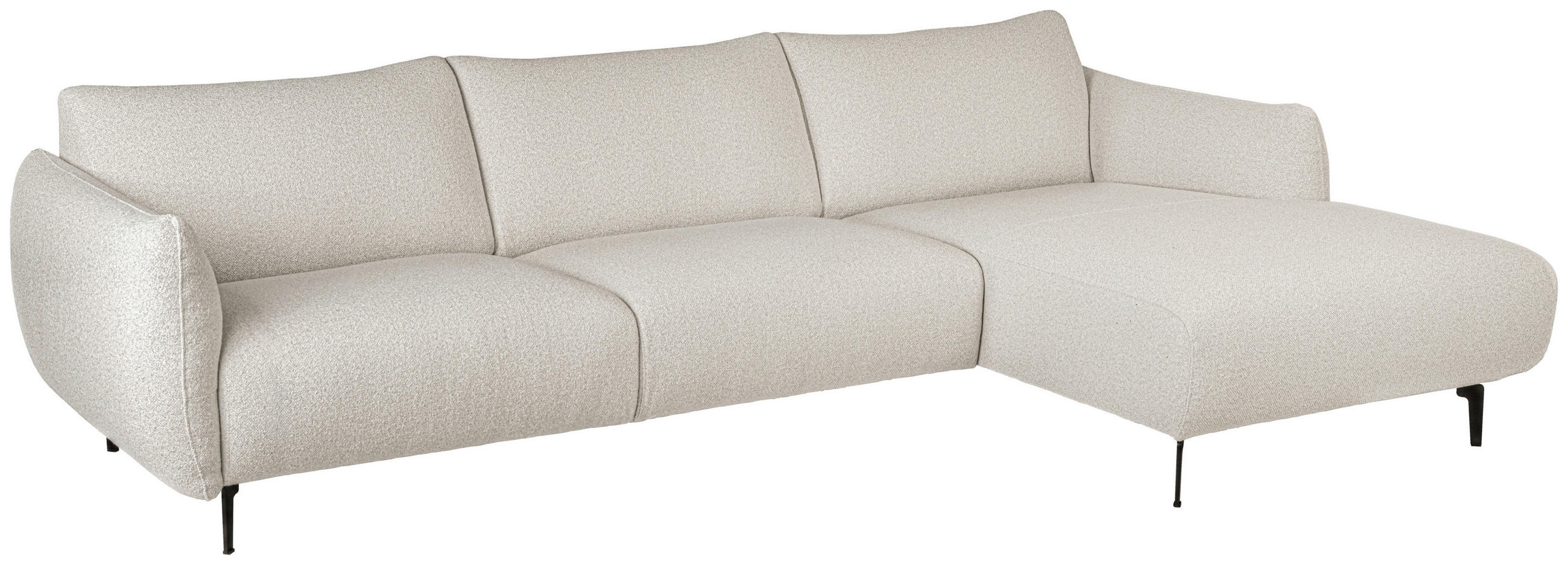SOFFA i vit  - vit/svart, Design, metall/trä (273/75/162cm) - Pure Home Comfort