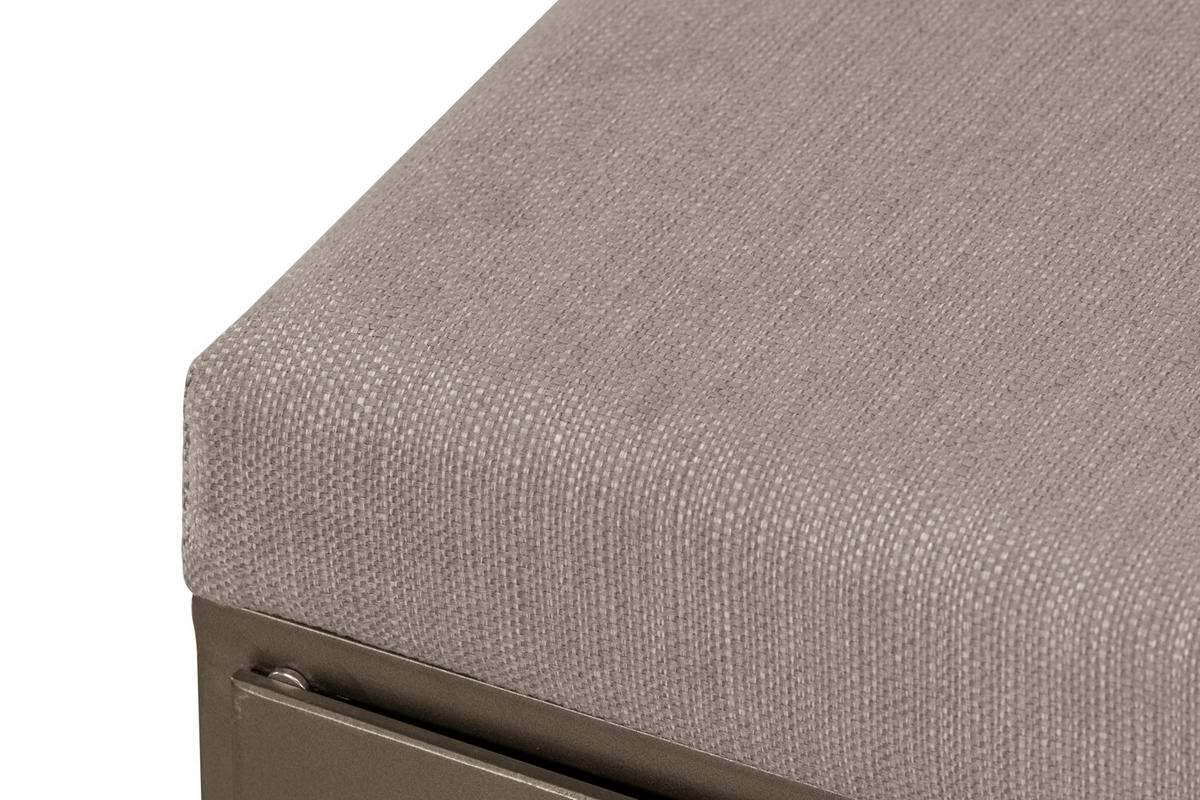 BANCĂ PENTRU HOL 120/47.5/39 cm  - gri, Konventionell, metal/textil (120/47.5/39cm) - Livetastic