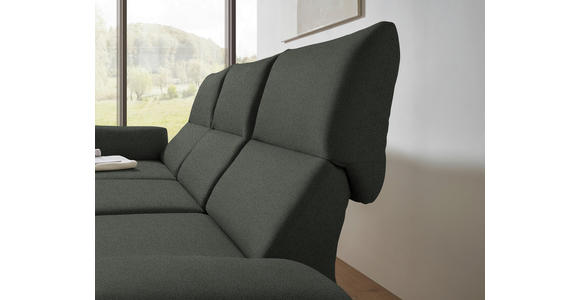 ECKSOFA  in Flachgewebe Grün  175-224/255-365 cm  - Schwarz/Grün, Design, Textil/Metall (175-224/255-365cm) - Dieter Knoll