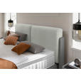 BOXSPRINGBETT 180/200 cm  in Grau, Hellgrau  - Hellgrau/Schwarz, Design, Textil/Metall (180/200cm) - Johann Jakob