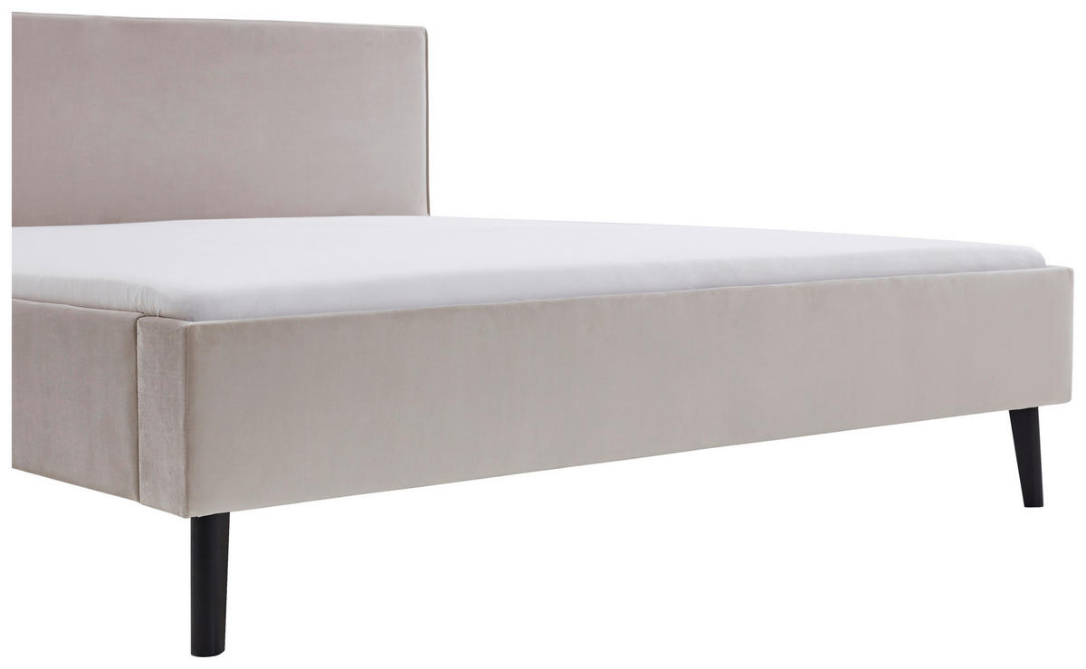 POLSTERBETT 180/200 cm  in Beige  - Beige/Schwarz, Basics, Holz/Textil (180/200cm) - Boxxx