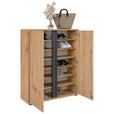 SCHUHSCHRANK 97,5/120/33,8 cm  - Eichefarben/Anthrazit, MODERN, Holzwerkstoff/Kunststoff (97,5/120/33,8cm) - Xora