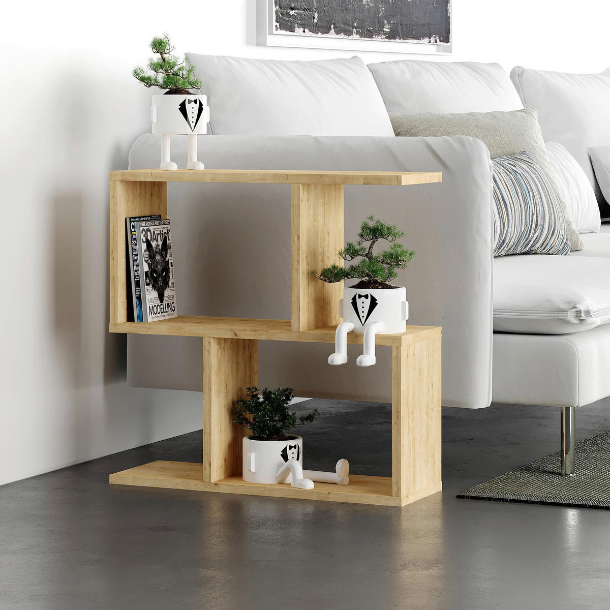 BEISTELLTISCH in Holzwerkstoff 60/20/60 cm  - Eichefarben, Design, Holzwerkstoff (60/20/60cm) - Livetastic
