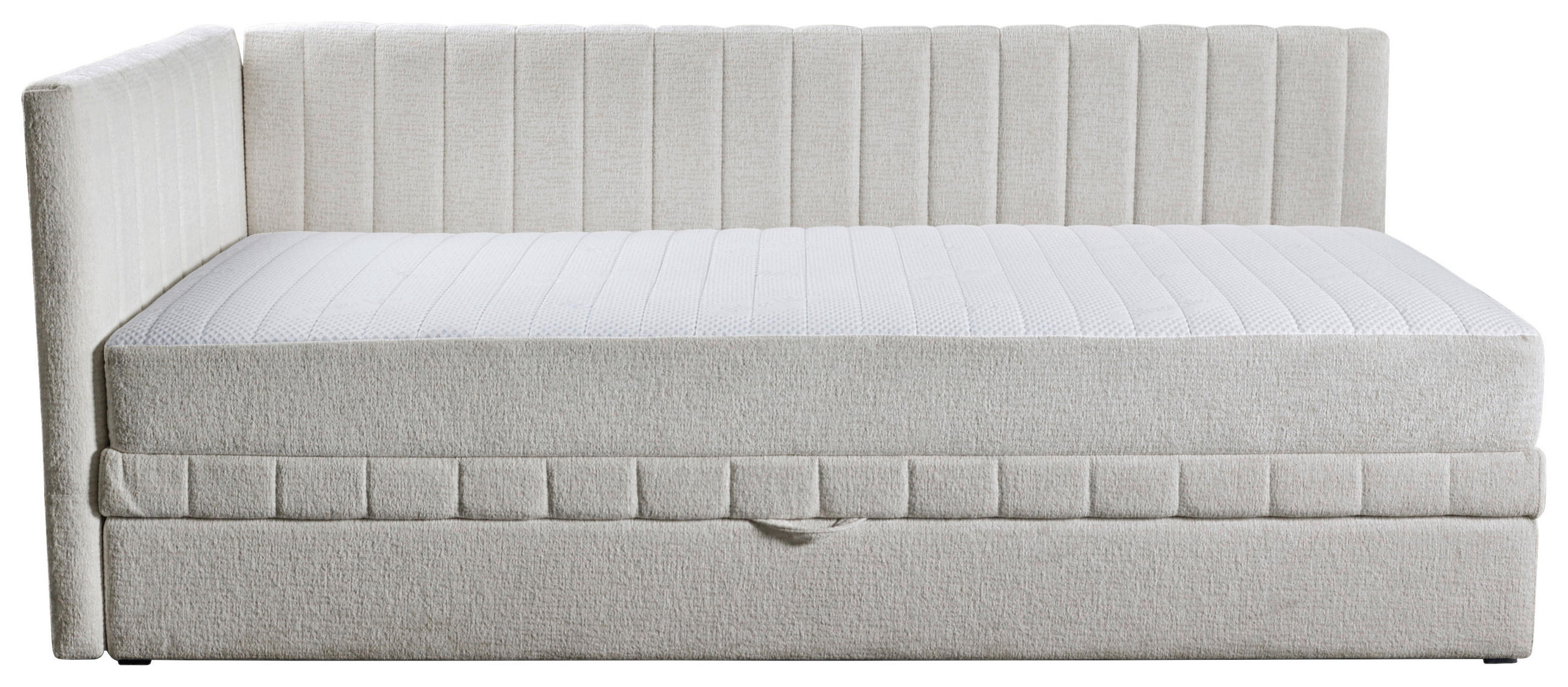 SCHLAFSOFA in Struktur Beige  - Beige/Schwarz, Design, Holz/Holzwerkstoff (212/83/99cm) - MID.YOU