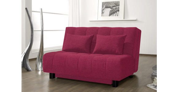SCHLAFSOFA Rot - Rot/Schwarz, Design, Textil/Metall (145/92/102cm) - Novel