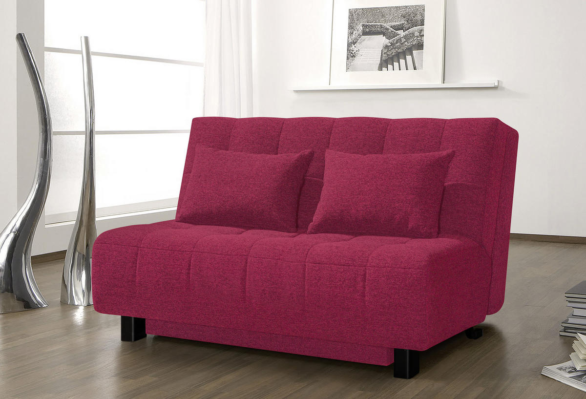 SCHLAFSOFA Rot  - Rot/Schwarz, Design, Textil/Metall (145/92/102cm) - Novel