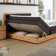 BOXSPRINGBETT 180/200 cm  in Eichefarben, Dunkelbraun  - Eichefarben/Dunkelbraun, KONVENTIONELL, Holz/Holzwerkstoff (180/200cm) - Valnatura