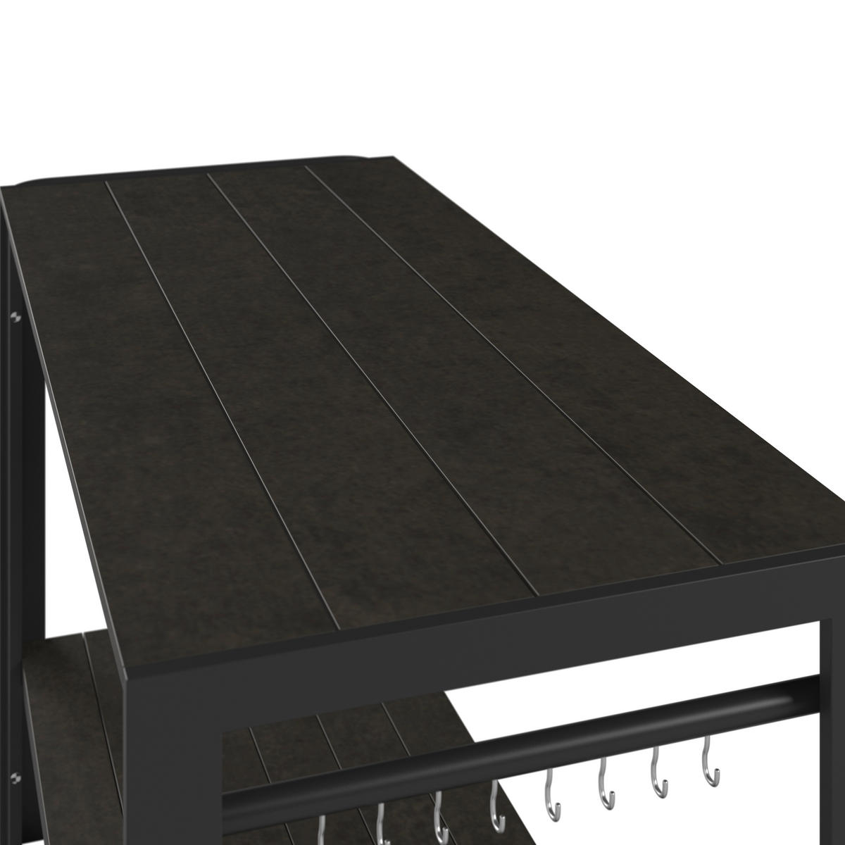 GARTEN-SERVIERWAGEN - Schwarz, Modern, Kunststoff/Metall (45/74/105cm) - Ambia Garden