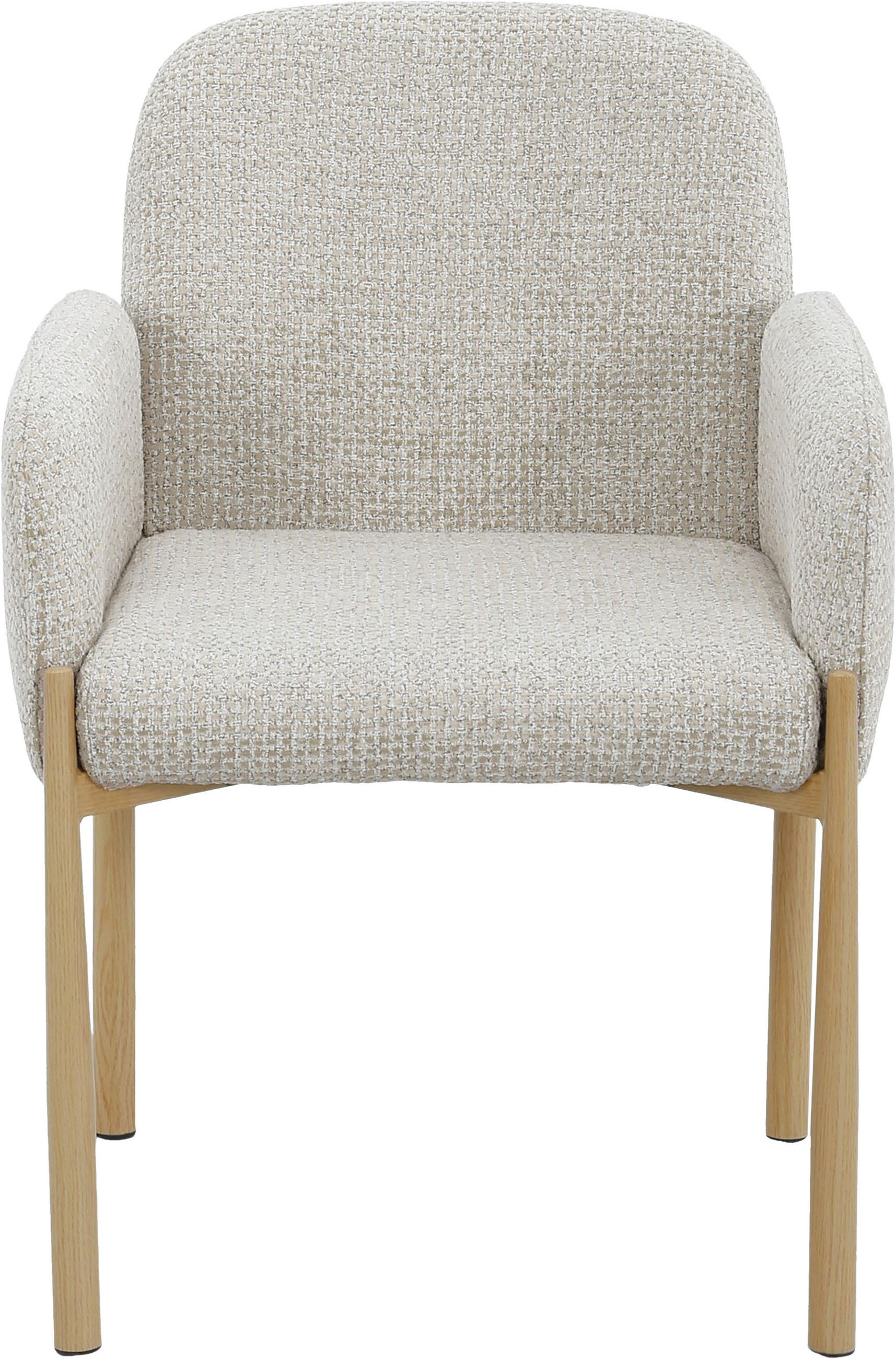 ARMLEHNSTUHL   - Taupe/Eichefarben, MODERN, Textil/Metall (58/82,5/60cm) - MID.YOU