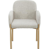 ARMLEHNSTUHL   - Taupe/Eichefarben, MODERN, Textil/Metall (58/82,5/60cm) - MID.YOU