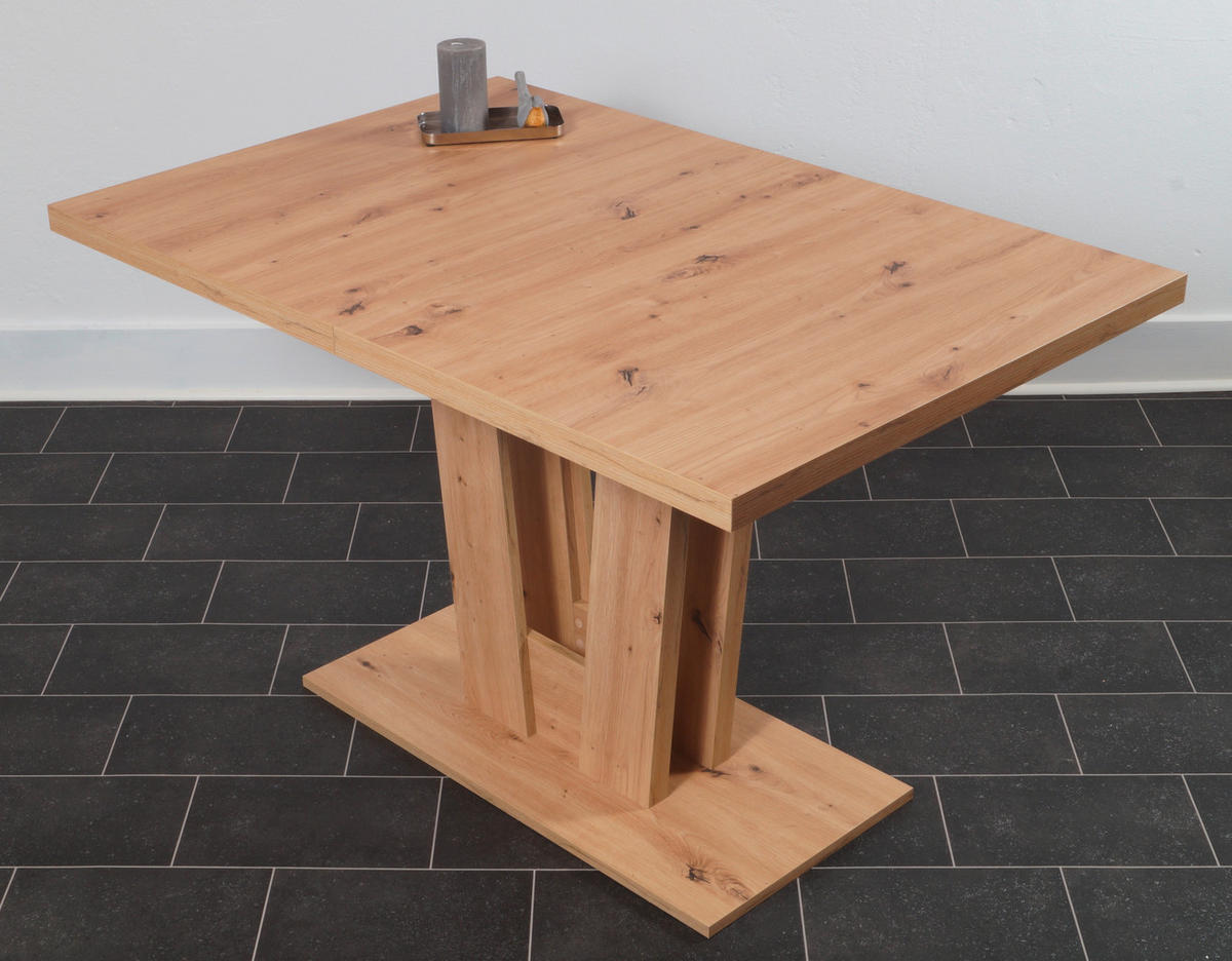 ESSTISCH Eiche Artisan rechteckig  ausziehbar  - Eiche Artisan, KONVENTIONELL, Holzwerkstoff (120/80/76cm) - MID.YOU