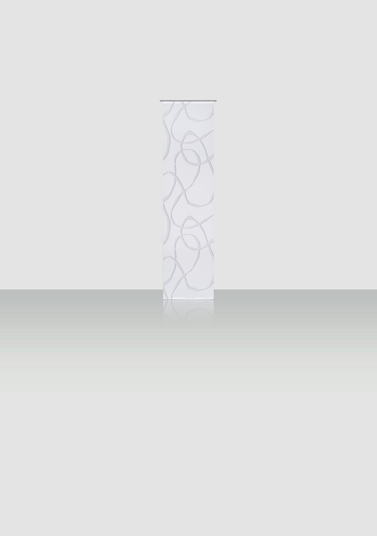 FLÄCHENVORHANG   halbtransparent   60/245 cm  - Weiß/Grau, Basics, Textil (60/245cm) - Novel