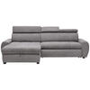 ECKSOFA in Webstoff Grau  - Weiss/Schwarz, Design, Kunststoff/Textil (173/276cm) - Stylife