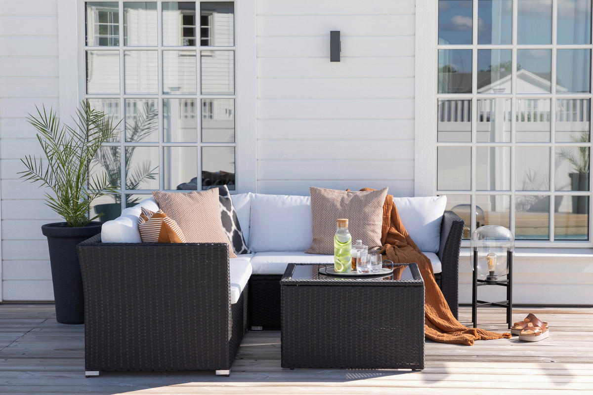 LOUNGEGRUPP  - svart, Klassisk, plast - Gardenson