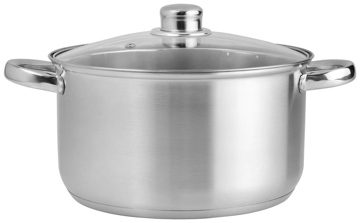 KOCHTOPFSET 8-teilig  - Trend, Glas/Metall (47/27/17cm)